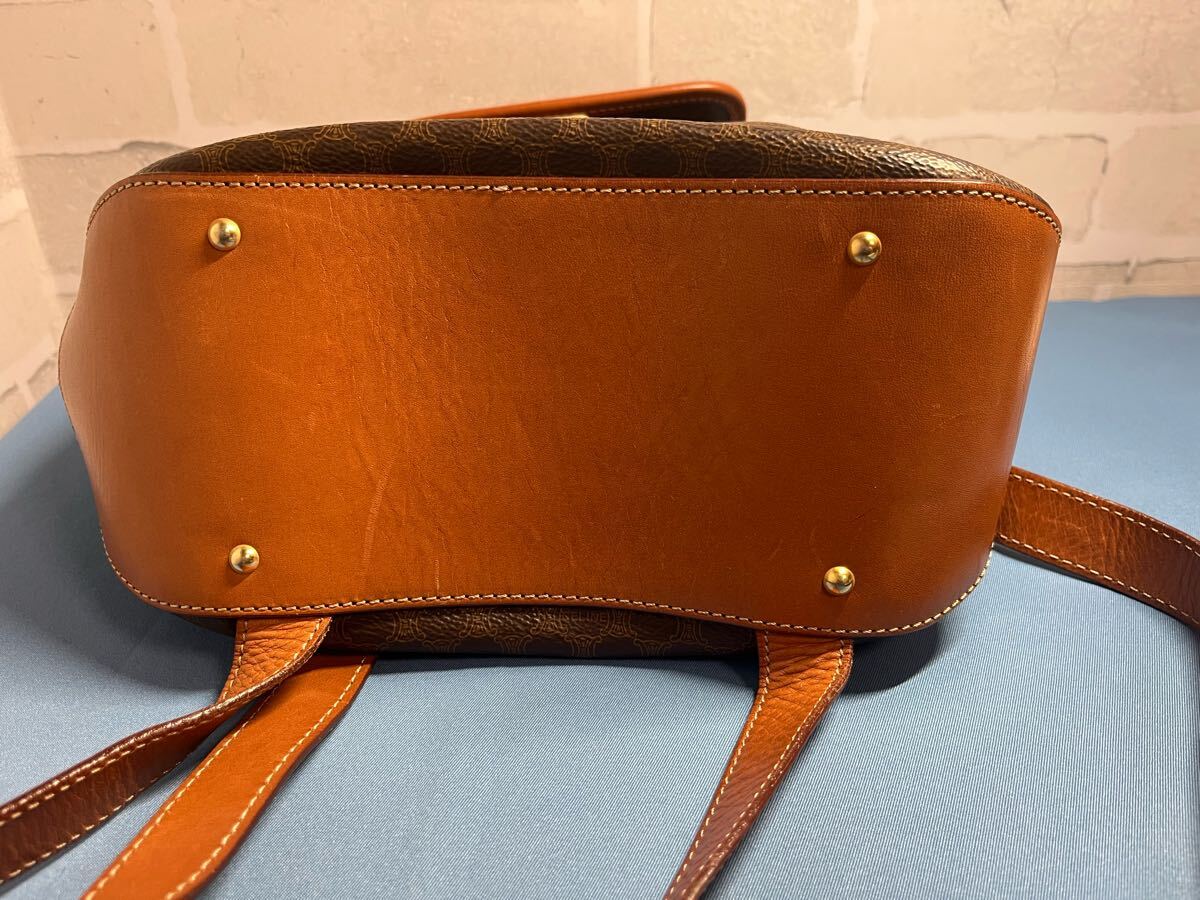 美品】CELINE セリーヌ オールド マカダム柄 フラップリュック 美品】CELINE セリーヌ オールド マカダム柄 フラップリュック