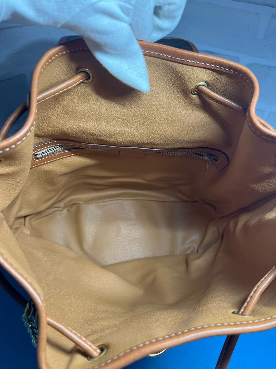 美品】CELINE セリーヌ オールド マカダム柄 フラップリュック 美品】CELINE セリーヌ オールド マカダム柄 フラップリュック