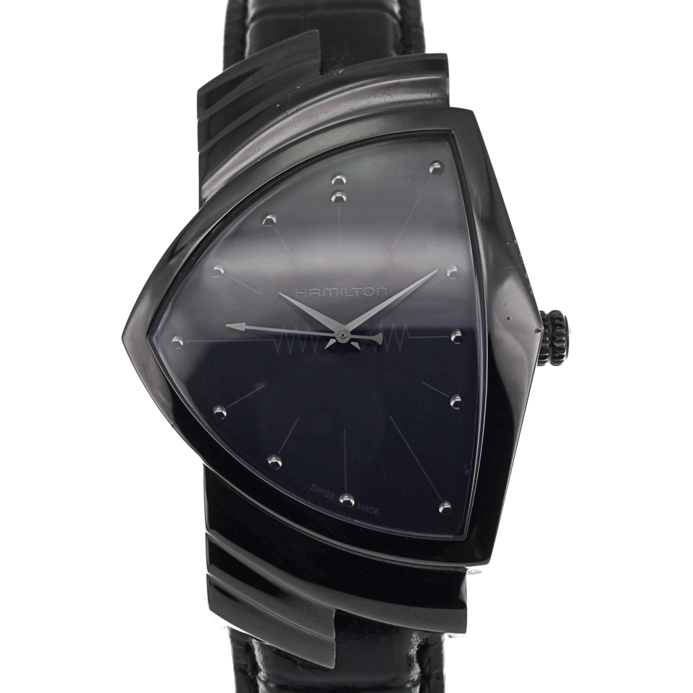 ハミルトン HAMILTON H244020 ベンチュラ SS /レザー クォーツ メンズ 良品 O#138238