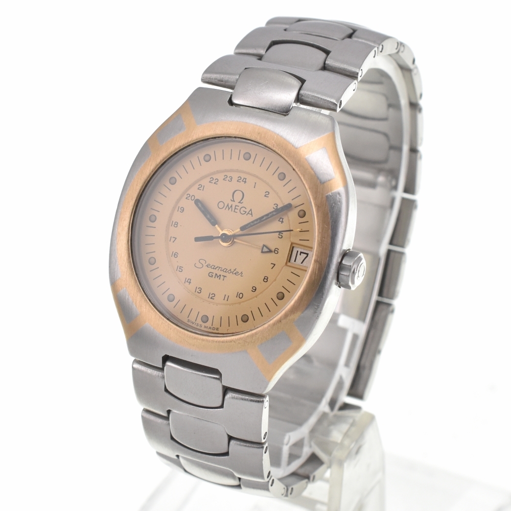 オメガ OMEGA シーマスター ポラリス GMT デイト SS/K18YG クォーツ メンズ C#139194