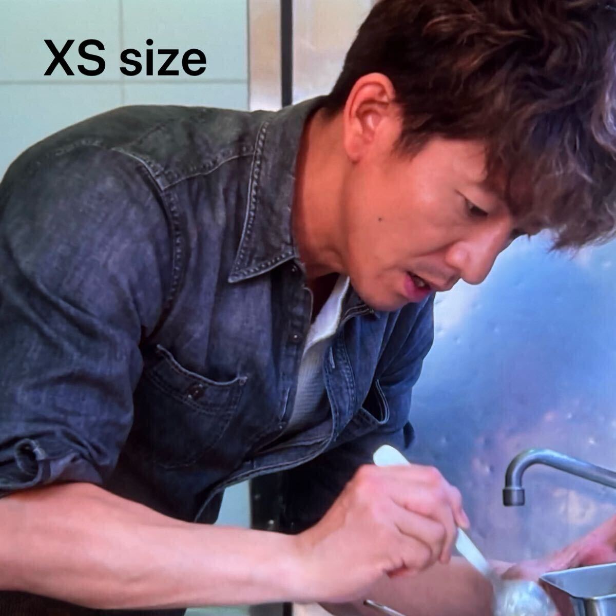 XS キムタク着用 グランメゾン東京 RRL デニム ワークシャツ XS キムタク着用 グランメゾン東京 RRL デニム ワークシャツ