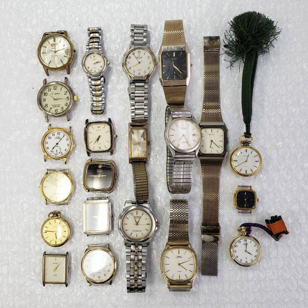 x/x/x/E051-523/ CITIZEN 腕時計・フェイス・懐中時計 21点 x/x/x/E051-523/ CITIZEN 腕時計・フェイス・懐中時計 21点