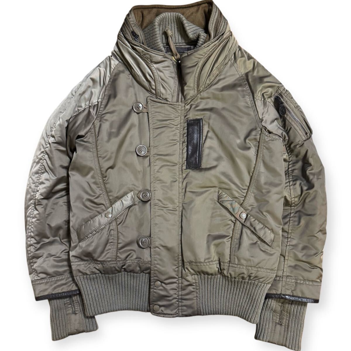 Goa 00S Archive Y2K Military Bomber Jacket Hooded Used, Size Goa 00S Archive Y2K Military Bomber Jacket Hooded Used, Size