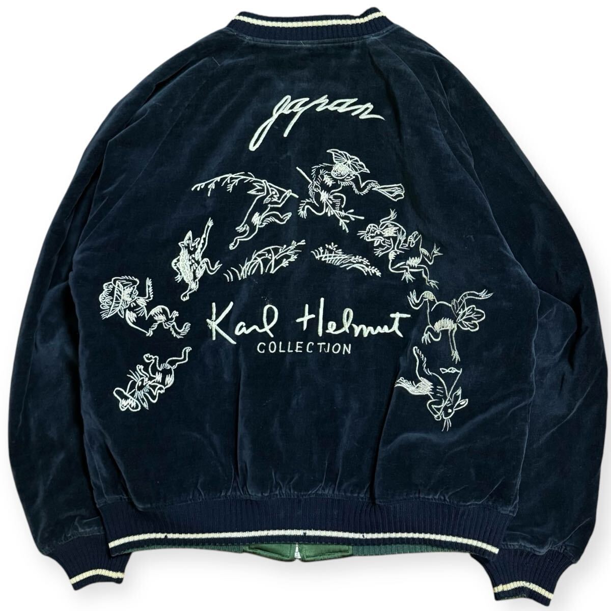 稀少 雰囲気抜群 KARL HELMUT 別珍 サテンキルト リバーシブル 稀少 雰囲気抜群 KARL HELMUT 別珍 サテンキルト リバーシブル