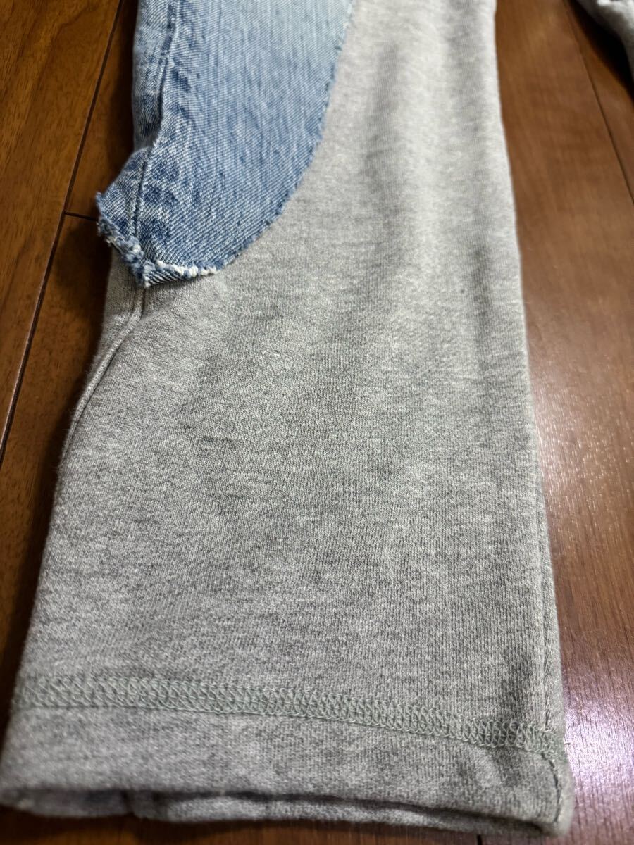 GREG LAUREN グレッグローレン 50/50 DENIM TERRY LONG PANT 再 GREG LAUREN グレッグローレン 50/50 DENIM TERRY LONG PANT 再