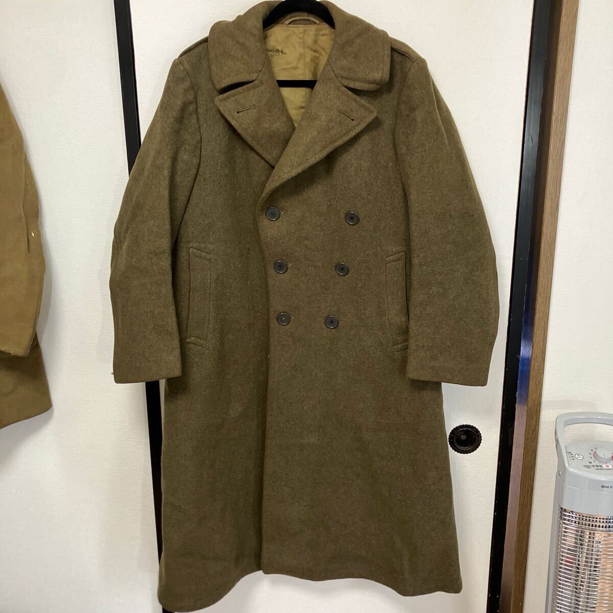 国民服 旧日本軍 軍服 38 Pコート ロングコート カーキ 当時もの 国民服 旧日本軍 軍服 38 Pコート ロングコート カーキ 当時もの