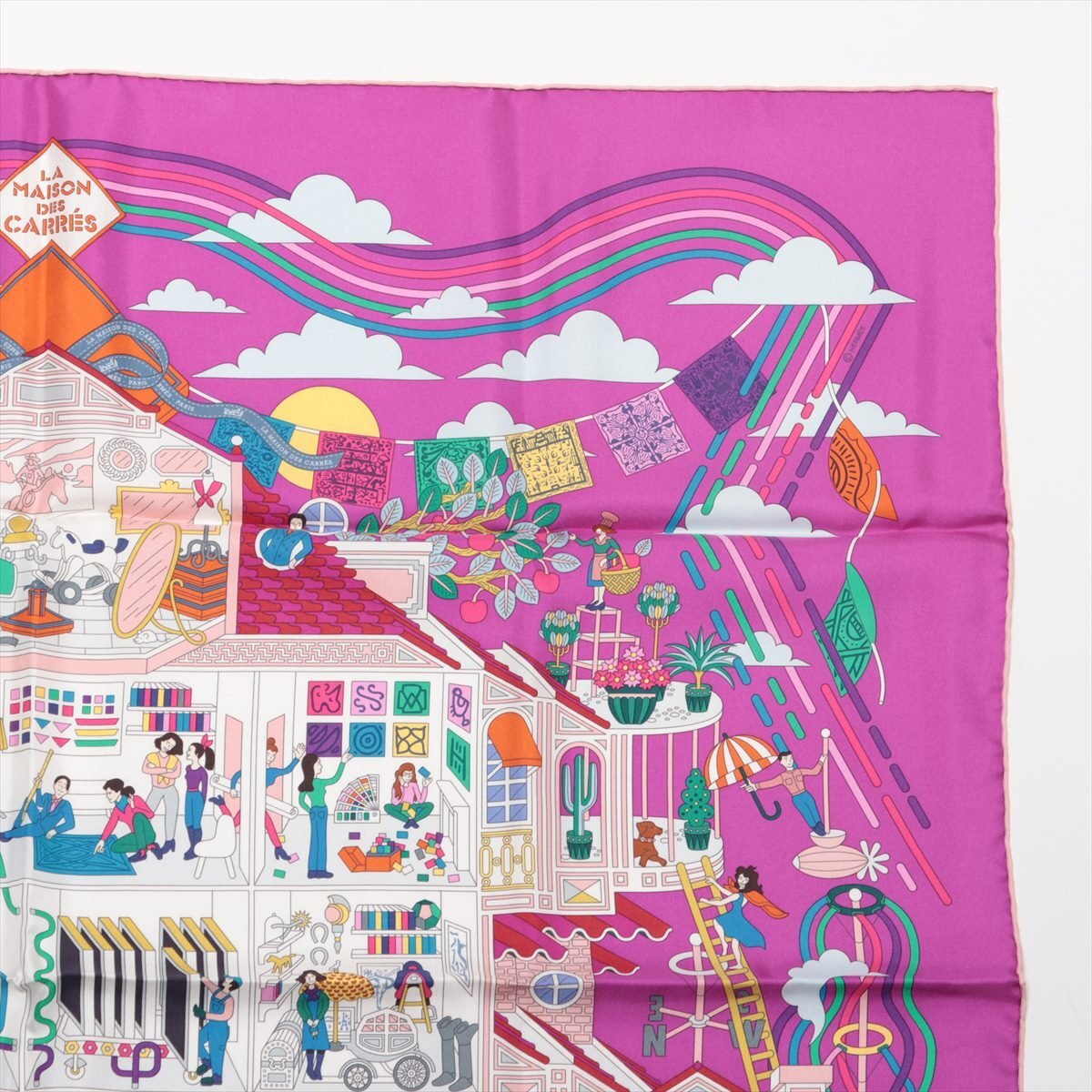 1円□極美品□エルメス□カレ 90 La Maison des Oiseaux 1円□極美品□エルメス□カレ 90 La Maison des Oiseaux