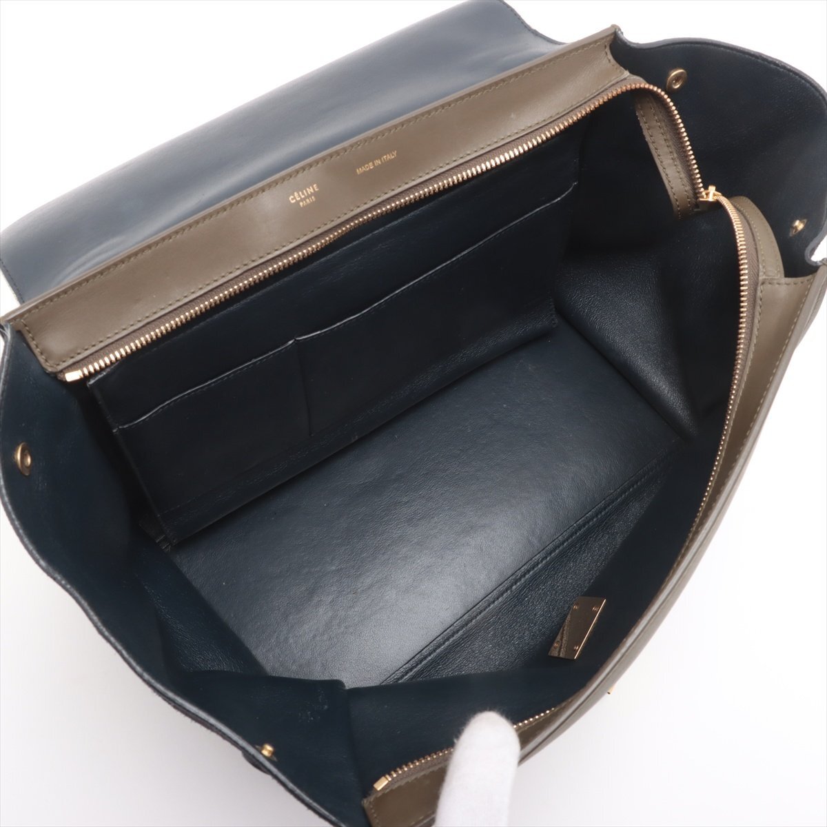 1円□美品□セリーヌ□トラペーズ スモール バイカラー レザー 1円□美品□セリーヌ□トラペーズ スモール バイカラー レザー