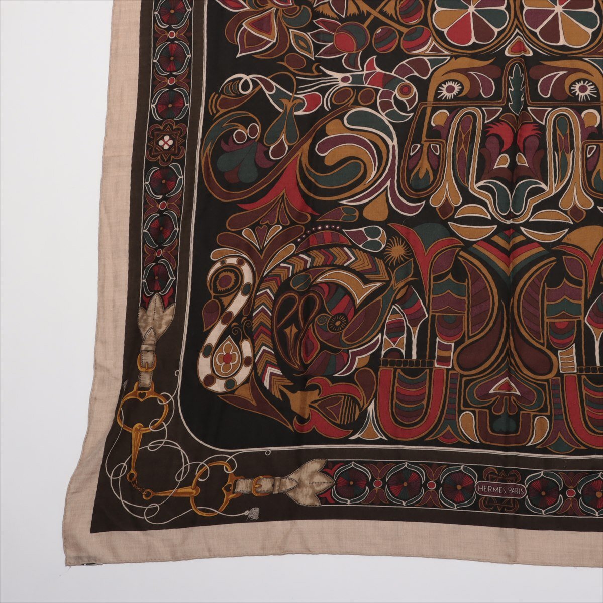 1円□美品□エルメス□カレ ジェアン 140 FOLKLORE フォルク 1円□美品□エルメス□カレ ジェアン 140 FOLKLORE フォルク