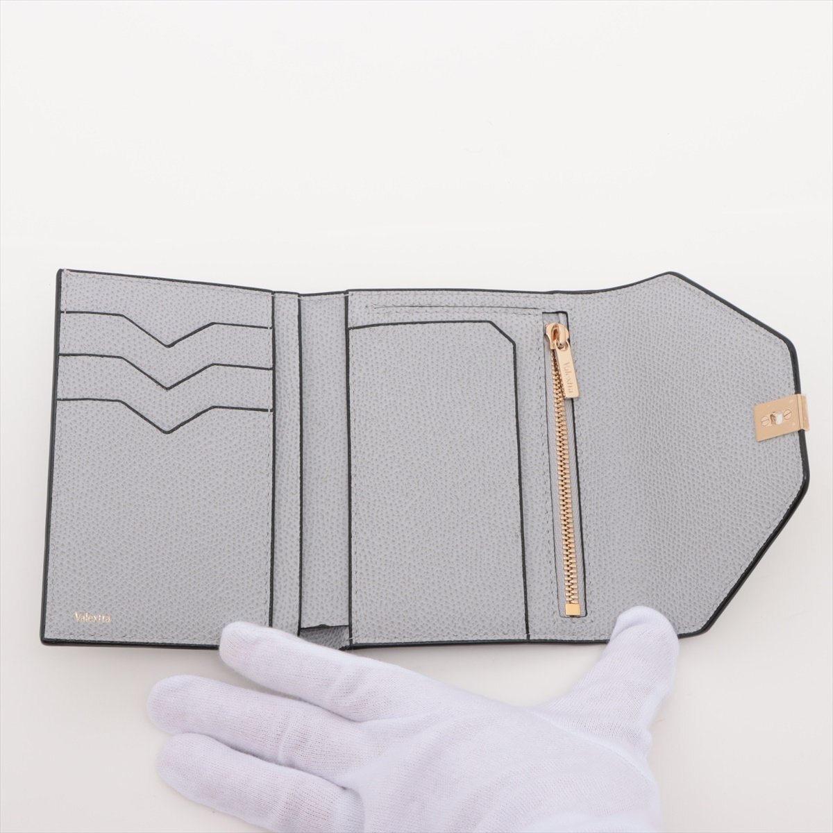 □1円□極美品□ヴァレクストラ□イジィデ ウォレット レザー 三 □1円□極美品□ヴァレクストラ□イジィデ ウォレット レザー 三
