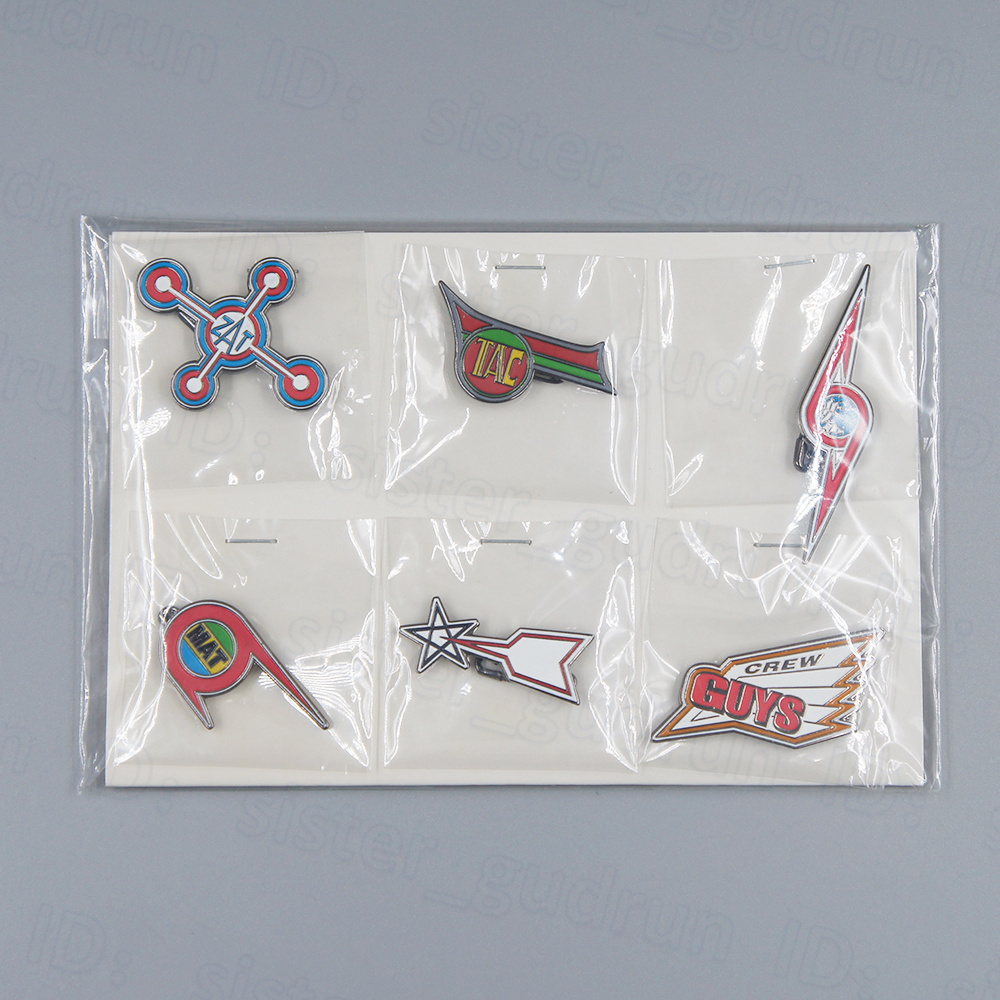 【未開封】 復刻エンブレムバッチ 6個セット ウルトラマン 科学特捜隊 ウルトラ警備隊 MAT隊 TAC隊 ZAT隊 GUYS隊 ポピー 円谷プロ *や01*_画像1