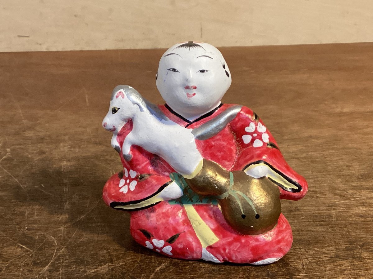 SS-7868□送料込□相良人形 馬抱き童子 七代さがらたかし作 民芸 SS-7868□送料込□相良人形 馬抱き童子 七代さがらたかし作 民芸