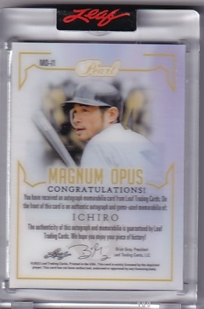 1/1!2022 Leaf Pearl ICHIRO/イチロー Auto MLB Logo Patch 1/1!2022 Leaf Pearl ICHIRO/イチロー Auto MLB Logo Patch