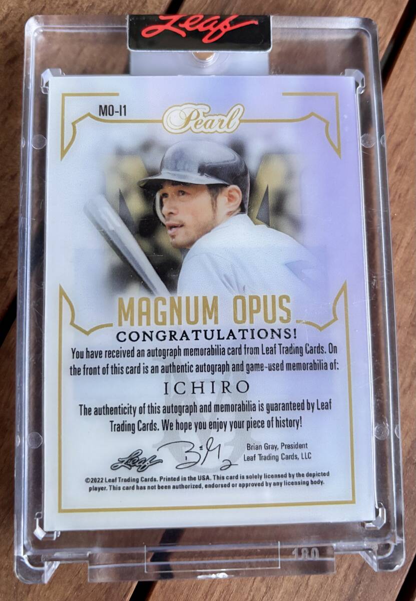1/1!2022 Leaf Pearl ICHIRO/イチロー Auto MLB Logo Patch 1/1!2022 Leaf Pearl ICHIRO/イチロー Auto MLB Logo Patch
