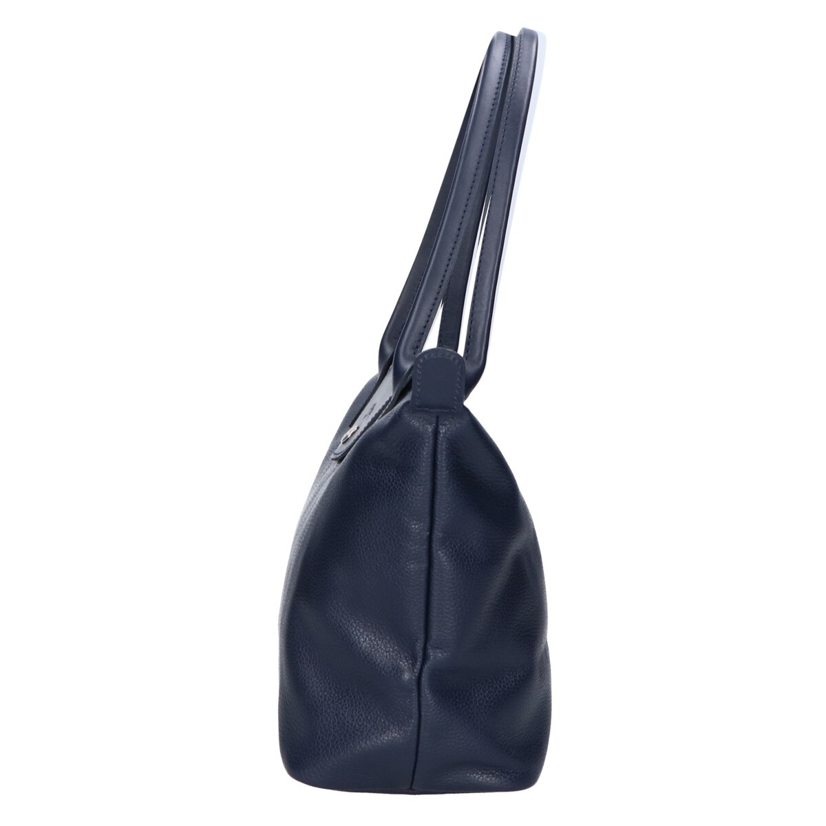 1円】Longchamp ロンシャン オールレザー トートバッグ ネイビー 1円】Longchamp ロンシャン オールレザー トートバッグ ネイビー