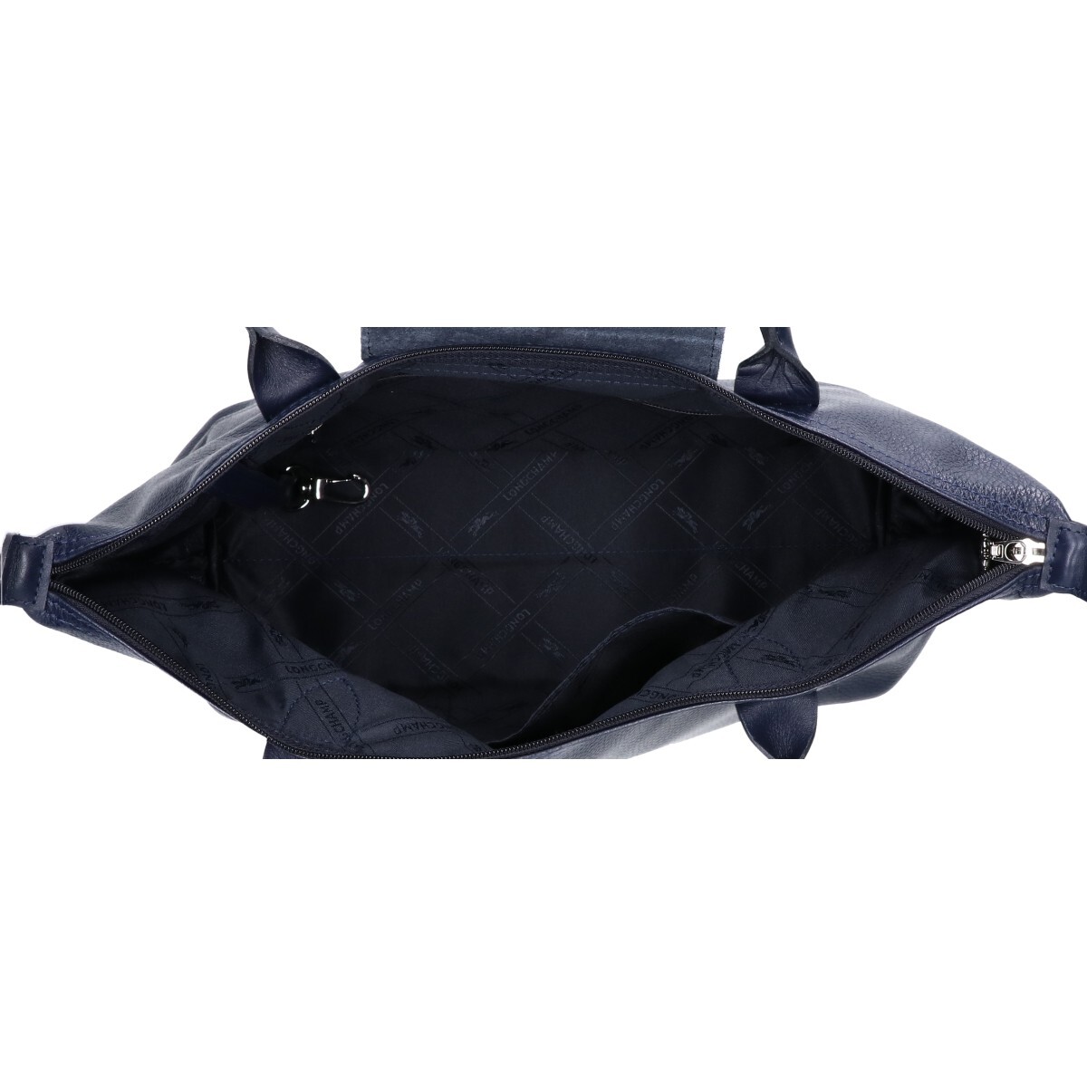 1円】Longchamp ロンシャン オールレザー トートバッグ ネイビー 1円】Longchamp ロンシャン オールレザー トートバッグ ネイビー