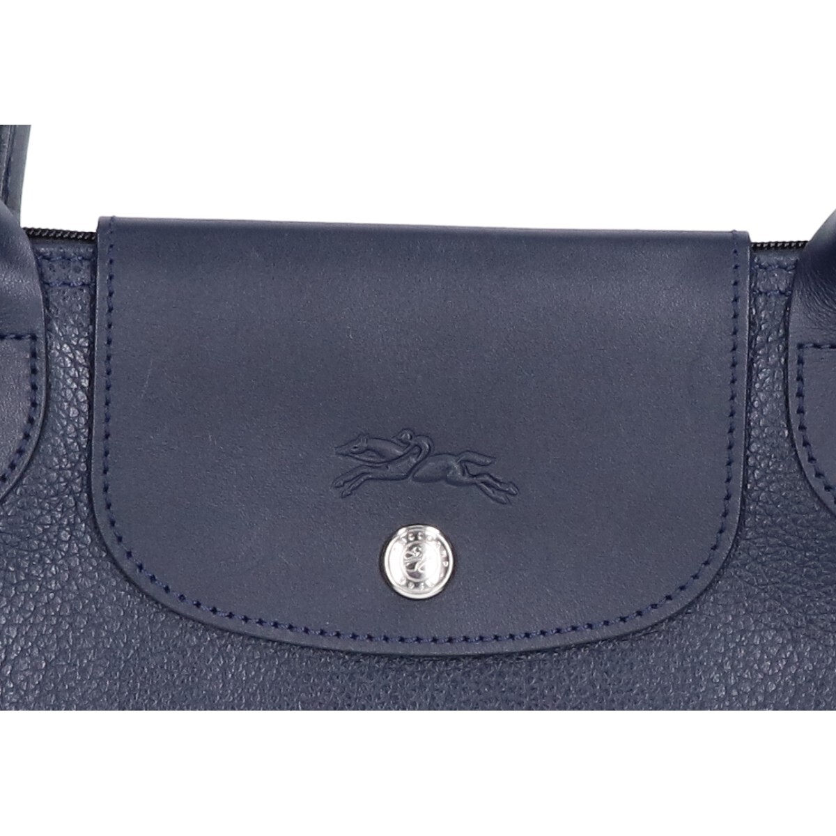 1円】Longchamp ロンシャン オールレザー トートバッグ ネイビー 1円】Longchamp ロンシャン オールレザー トートバッグ ネイビー