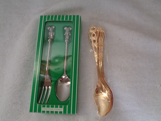 Tokyo Disney Land Mickey & minnie вилка & ложка и позолоченный нержавеющая сталь ложка 5 шт. комплект / итого 7шт.@/ не использовался прекрасный товар - товары долгосрочного хранения Tokyo Disney Land Mickey & minnie вилка & ложка и позолоченный нержавеющая сталь ложка 5 шт. комплект / итого 7шт.@/ не использовался прекрасный товар - товары долгосрочного хранения