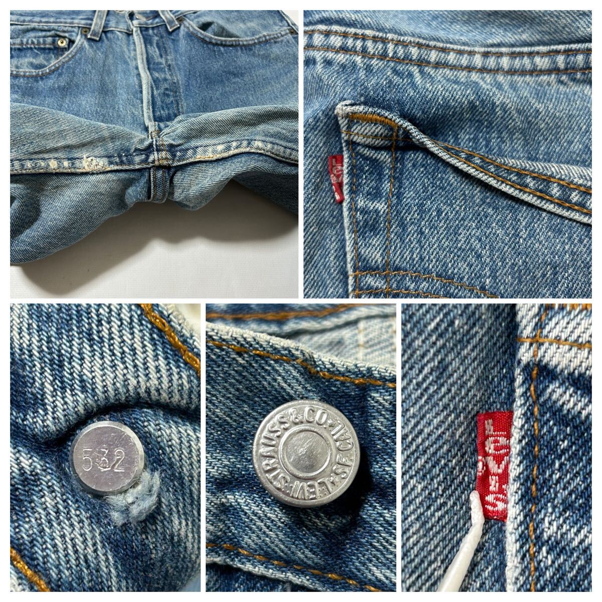 80s 90s LEVI'S 501 赤文字 USA製 W31 L32 脇割り ビンテージ 80s 90s LEVI'S 501 赤文字 USA製 W31 L32 脇割り ビンテージ