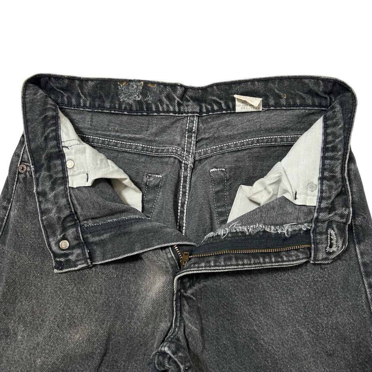 90s USA製 LEVI'S 505 ブラックデニム サルファブラック 後染め 90s USA製 LEVI'S 505 ブラックデニム サルファブラック 後染め