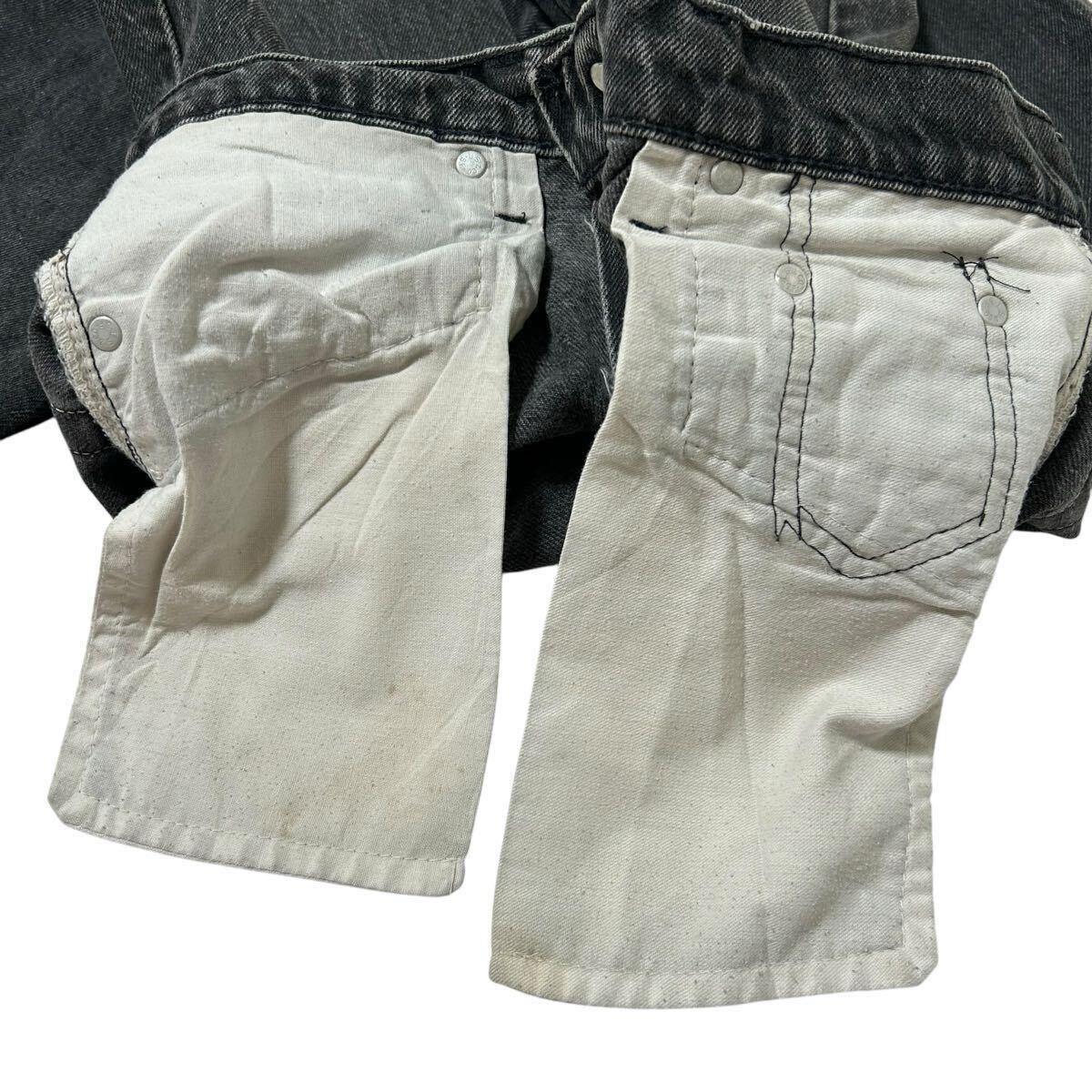 90s USA製 LEVI'S 505 ブラックデニム サルファブラック 後染め 90s USA製 LEVI'S 505 ブラックデニム サルファブラック 後染め