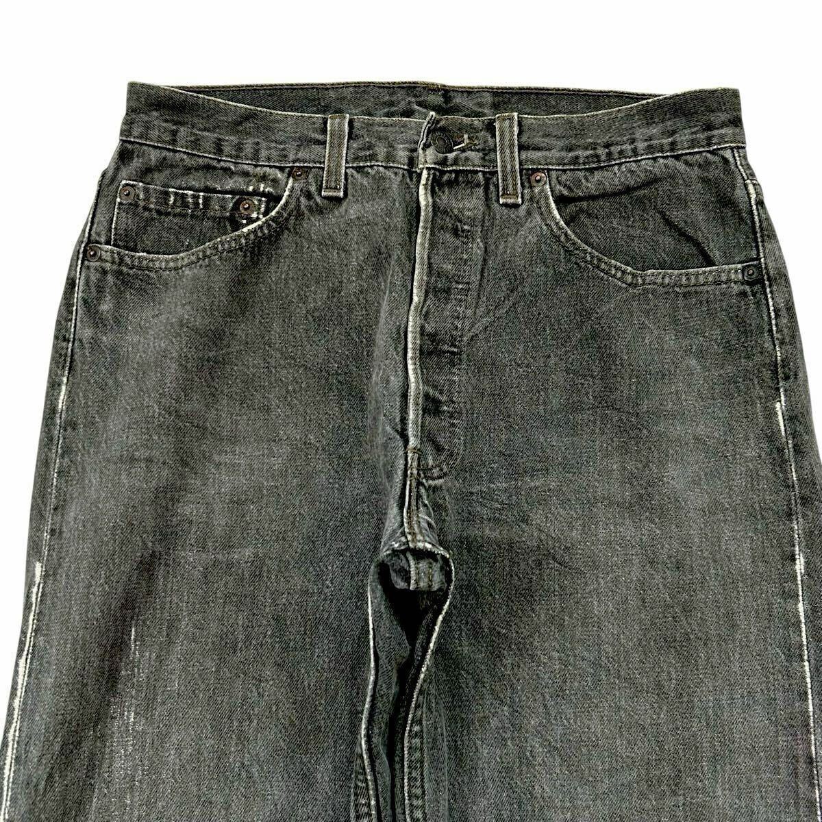 先染め 90s LEVI'S 501 USA製 ブラックデニム W32 L34 先染め 90s LEVI'S 501 USA製 ブラックデニム W32 L34
