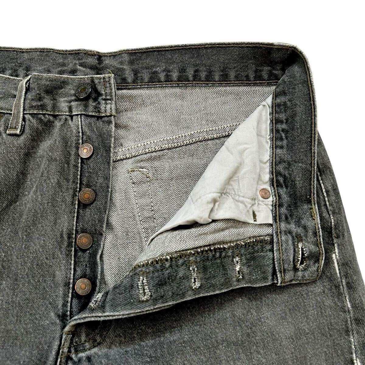 先染め 90s LEVI'S 501 USA製 ブラックデニム W32 L34 先染め 90s LEVI'S 501 USA製 ブラックデニム W32 L34