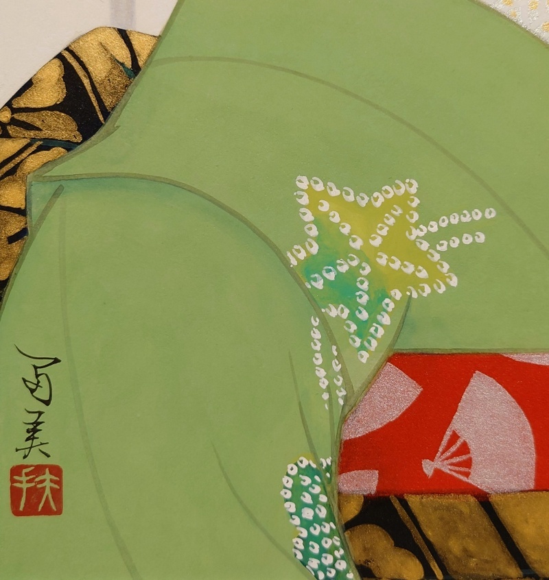 真作保証 倉田冨美「舞妓」日本画 6号 共シール 百貨店取扱作 日 真作保証 倉田冨美「舞妓」日本画 6号 共シール 百貨店取扱作 日