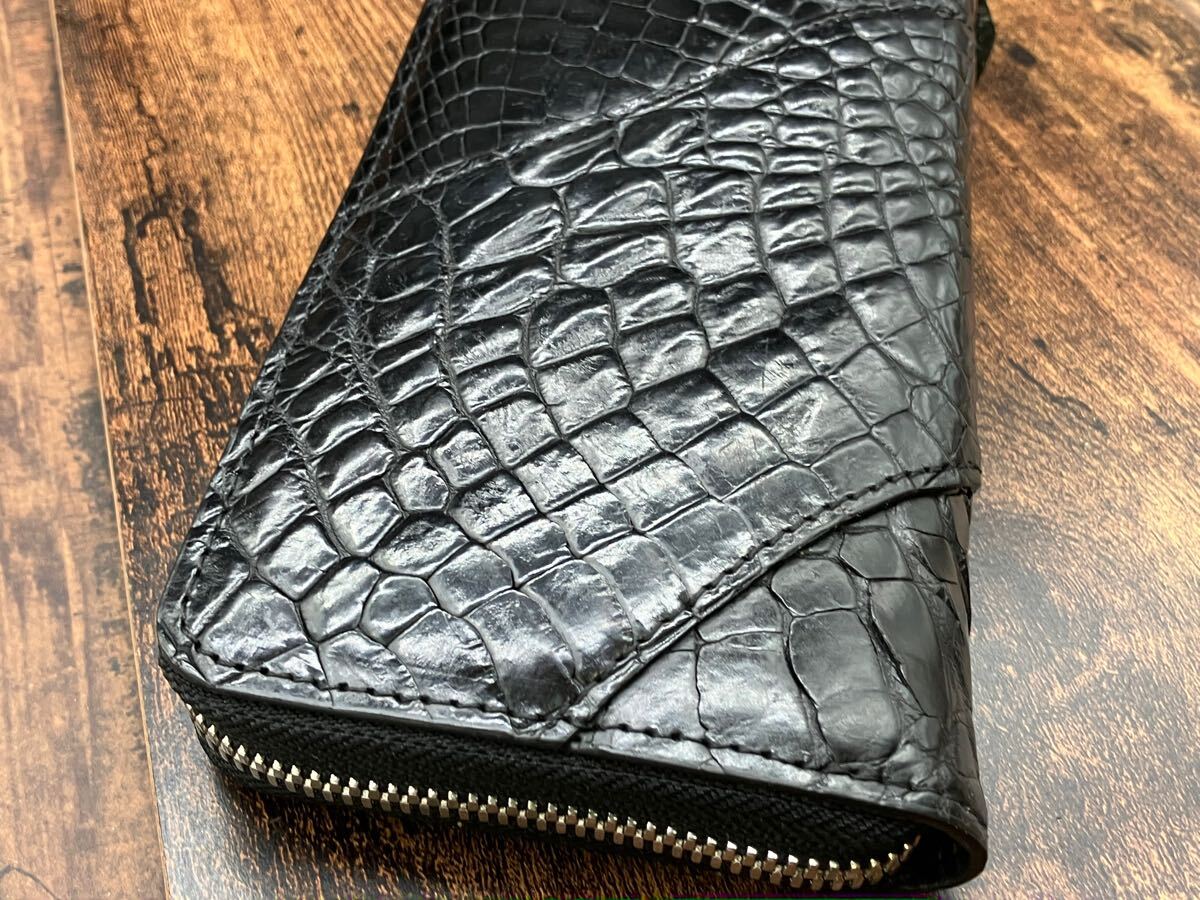 1円 シャム ワニ爪付き クロコダイル ワニ革 長財布 ラウンド 1円 シャム ワニ爪付き クロコダイル ワニ革 長財布 ラウンド