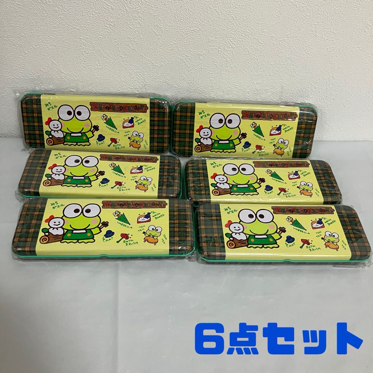TA□ 未使用 サンリオ けろけろけろっぴ 缶ペン ケース 6点 TA□ 未使用 サンリオ けろけろけろっぴ 缶ペン ケース 6点