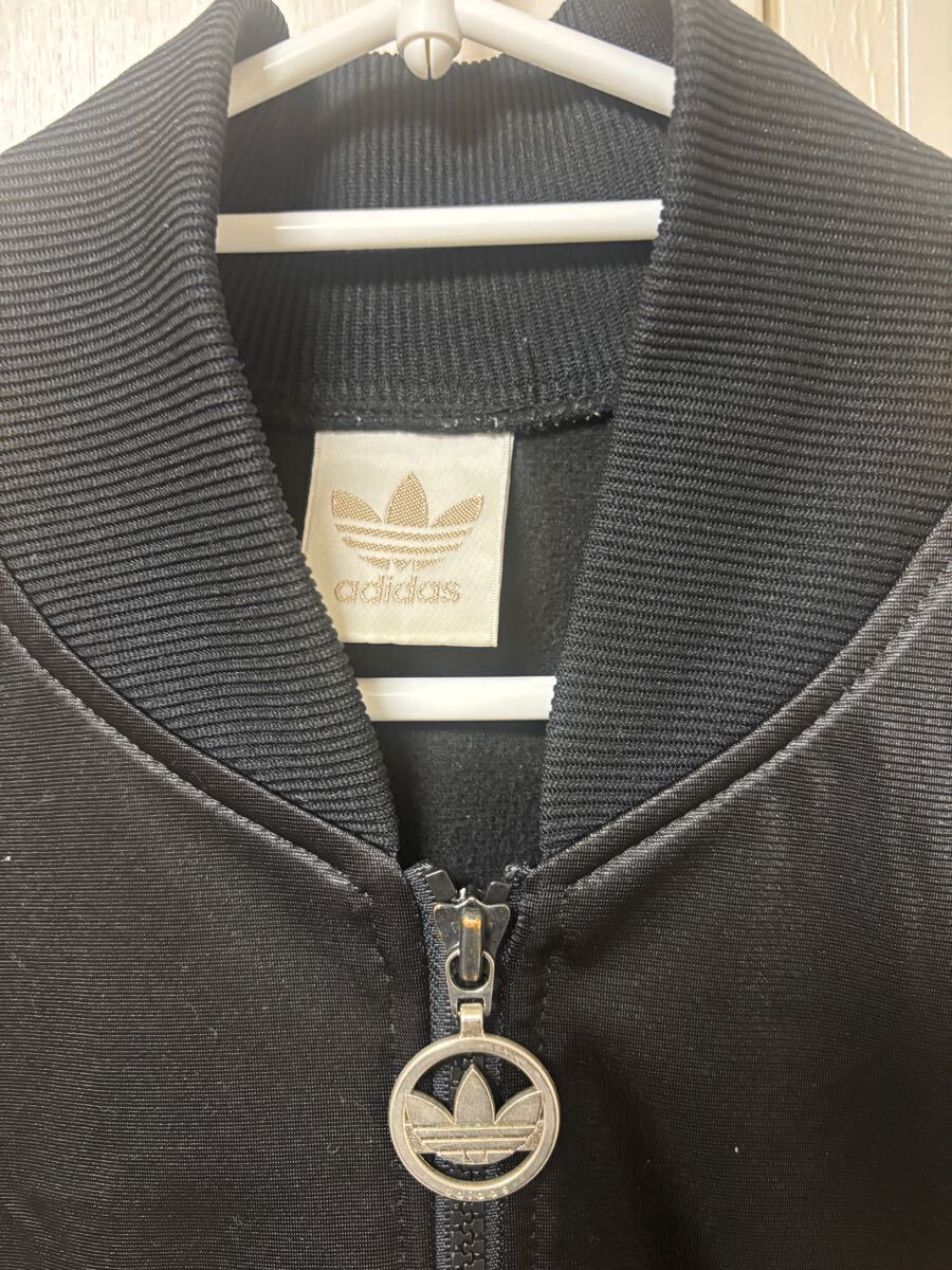 アディダス adidas ジャージ デサント 日本製 ブラック ゴールド アディダス adidas ジャージ デサント 日本製 ブラック ゴールド