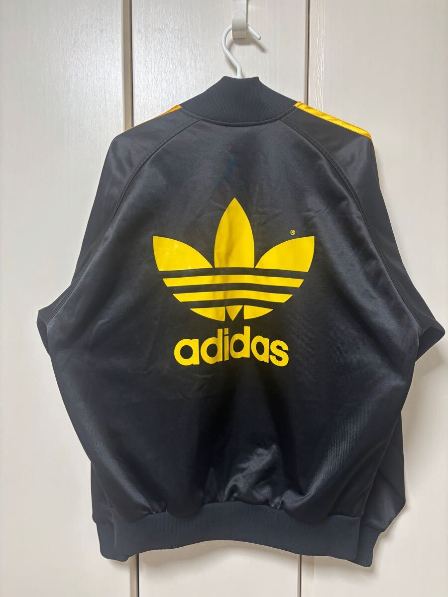 アディダス adidas ジャージ デサント 日本製 ブラック ゴールド アディダス adidas ジャージ デサント 日本製 ブラック ゴールド