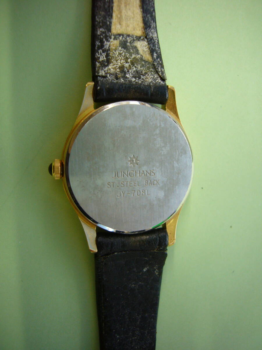 ●３８●腕時(shí)計(jì)＜ユンハンス＞JUNGHANS quartz JY-708L　オリジナルケース付?。．?dāng)時(shí)物