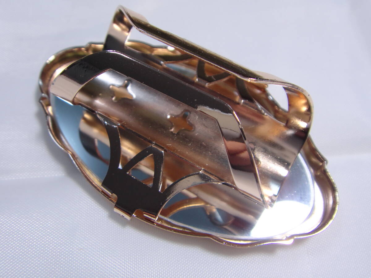 天然石 カーネリアン 口紅ケース 鏡付き リップカバー リップホルダー 未使用品 ヴィンテージ 昭和レトロ アンティーク D209_画像2