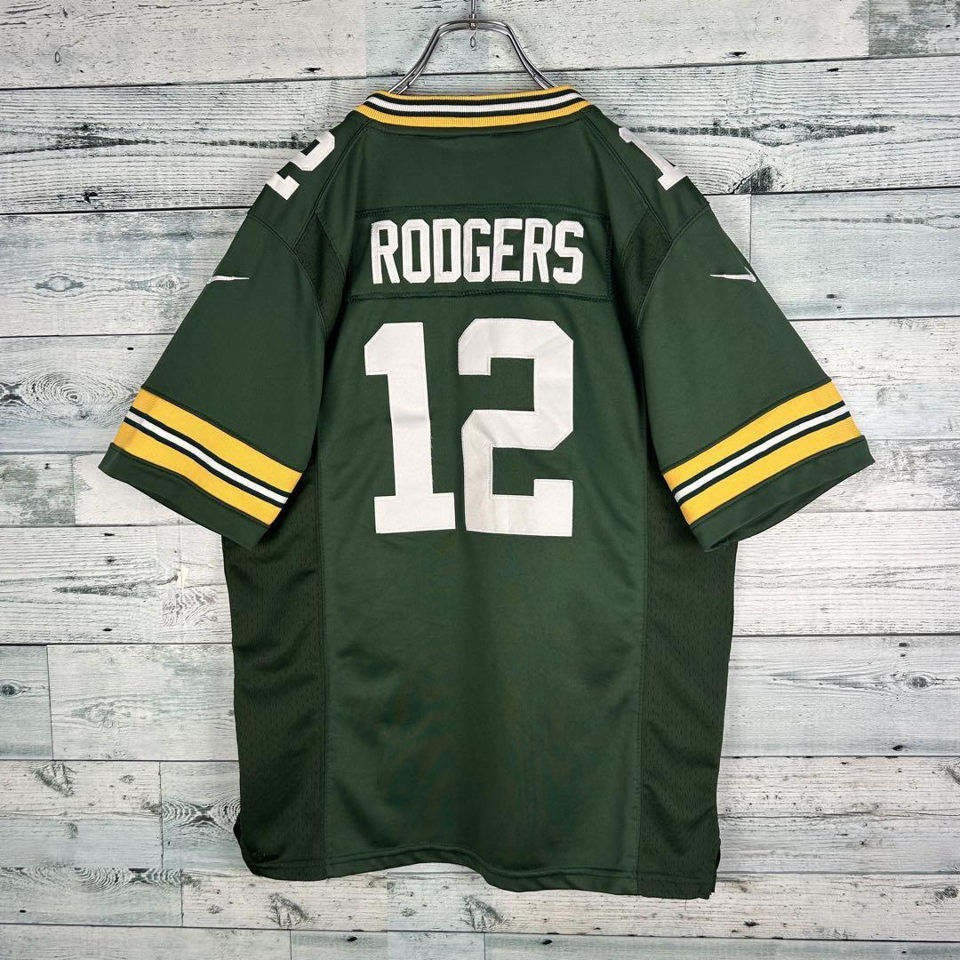 ナイキ NFL 全刺繍 パッカーズ 半袖 アメフトゲームシャツ S相当 ナイキ NFL 全刺繍 パッカーズ 半袖 アメフトゲームシャツ S相当