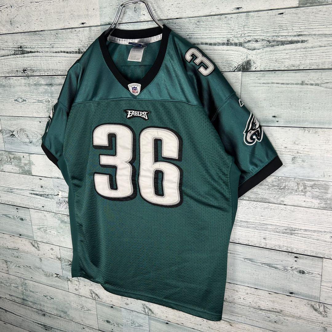 リーボック NFL 全刺繍 イーグルス アメフトゲームシャツ M相当 リーボック NFL 全刺繍 イーグルス アメフトゲームシャツ M相当