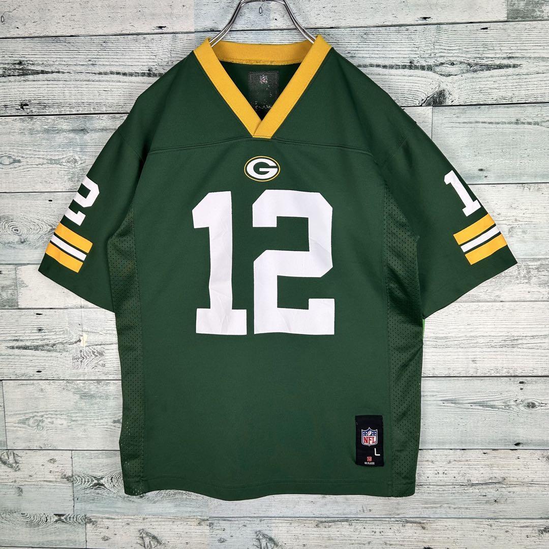 NFL プリントチームロゴ パッカーズ アメフトゲームシャツ L NFL プリントチームロゴ パッカーズ アメフトゲームシャツ L