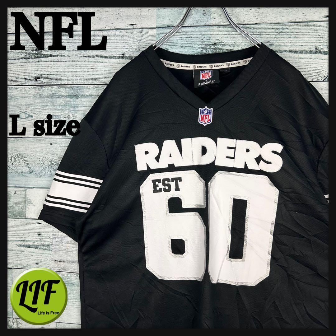NFL プリントチームロゴ レイダース アメフトゲームシャツ L NFL プリントチームロゴ レイダース アメフトゲームシャツ L
