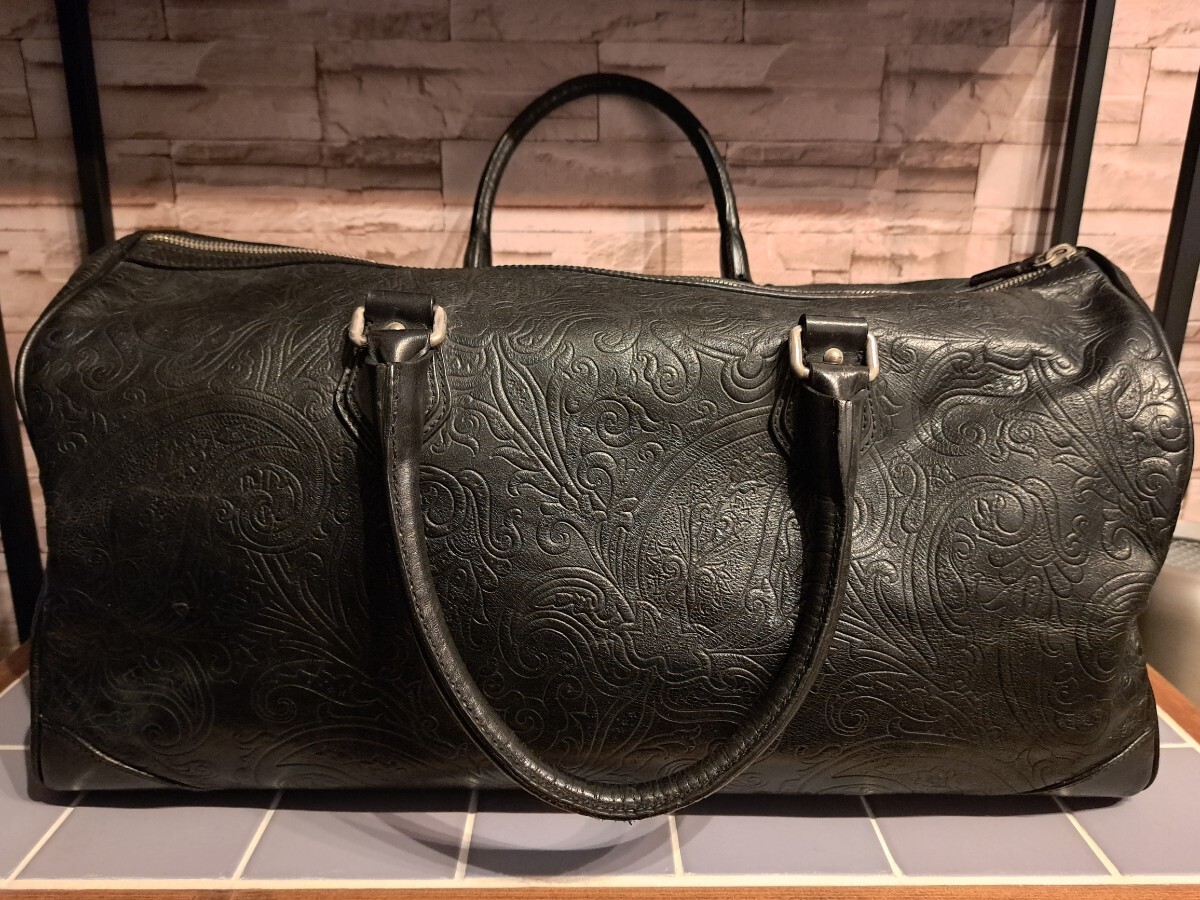 ETRO エトロ マルゴット 型押し ペイズリー ボストンバッグ ETRO エトロ マルゴット 型押し ペイズリー ボストンバッグ