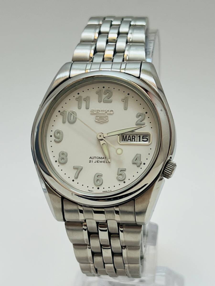 美品 動作 SEIKO セイコー セイコー5 7S26-01V0 自動巻 裏 美品 動作 SEIKO セイコー セイコー5 7S26-01V0 自動巻 裏