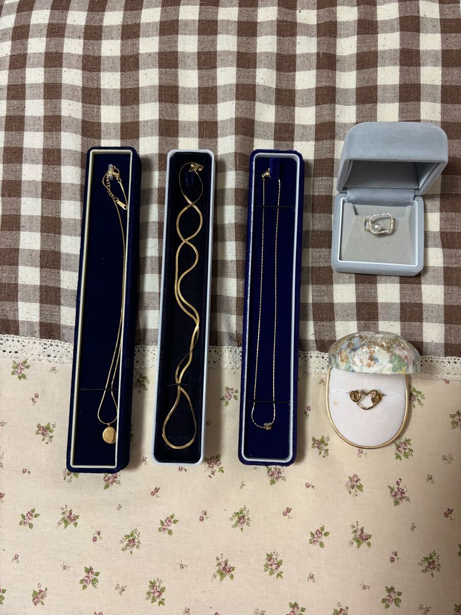 遺品整理3 刻印 18金 リング イミテーション 整理品 ネックレス 遺品整理3 刻印 18金 リング イミテーション 整理品 ネックレス
