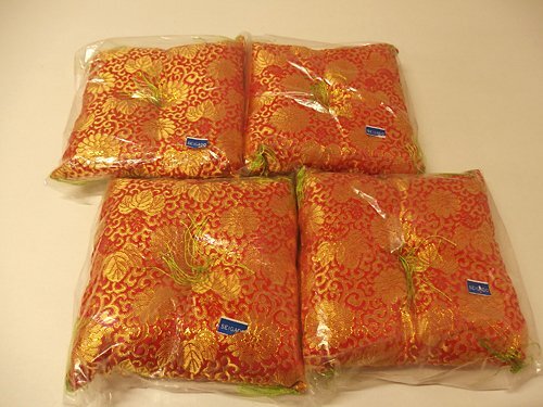 0450070a【座卓 足敷 布団 17cm角 4枚組】金襕 機(jī)布団 未使用 保管品 SEIGADO 內(nèi)部詳細(xì)未チェック