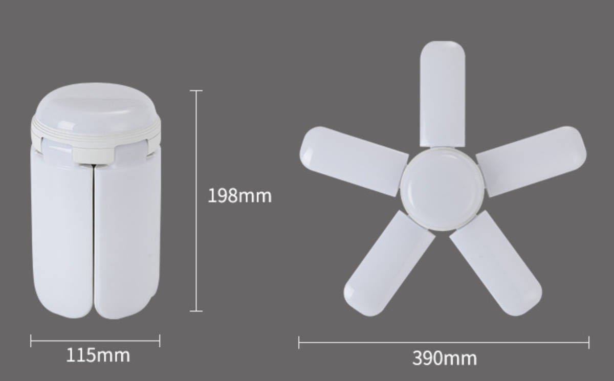 LED ガレージライト シーリングライト 蛍光灯 80W 6灯式 E26 E27 電球 昼白色 6500K 照明器具 天井照明 ペンダントライト 倉庫 1個セット_画像10