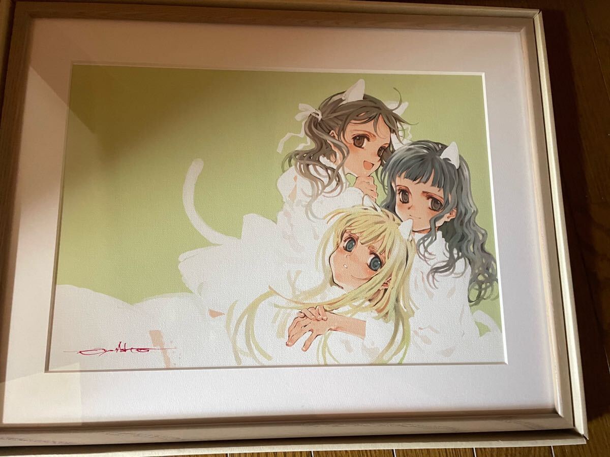 直筆サイン入り 大槍葦人 複製原画「白詰草話」(サイン、直筆画 直筆サイン入り 大槍葦人 複製原画「白詰草話」(サイン、直筆画