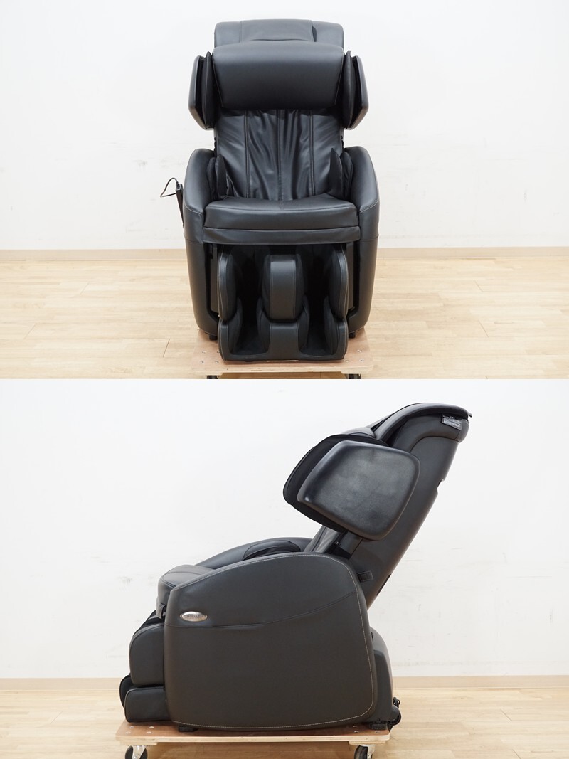前ダ：【FUJIIRYOKI/フジ醫(yī)療器】リラックスプロ マッサージチェア SKS-80 ブラック 溫浴背ヒーター エアーマッサージ コンパクト