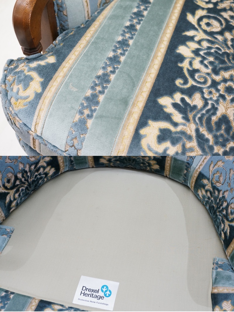 前ダ:アメリカ家具ブランド【DREXEL HERITAGE/ドレクセルヘリテイジ】アップホルスタリー アームチェア 1Pソファ 1人掛け椅子 リビング家具_画像6