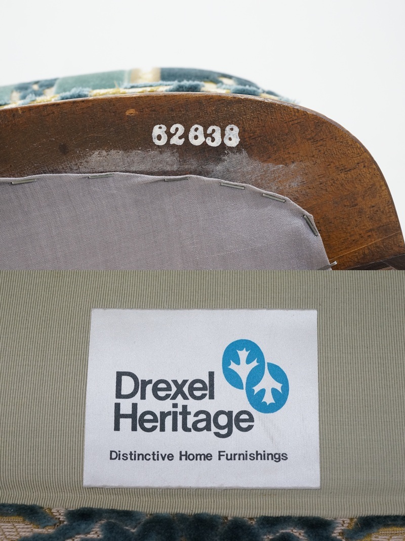 前ダ:アメリカ家具ブランド【DREXEL HERITAGE/ドレクセルヘリテイジ】アップホルスタリー アームチェア 1Pソファ 1人掛け椅子 リビング家具_画像10