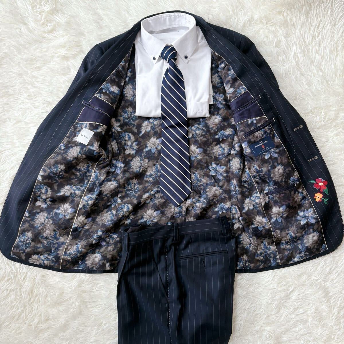 唯一無二】Paul Smith ポールスミス 総裏 花柄 Zegna ゼニア 唯一無二】Paul Smith ポールスミス 総裏 花柄 Zegna ゼニア