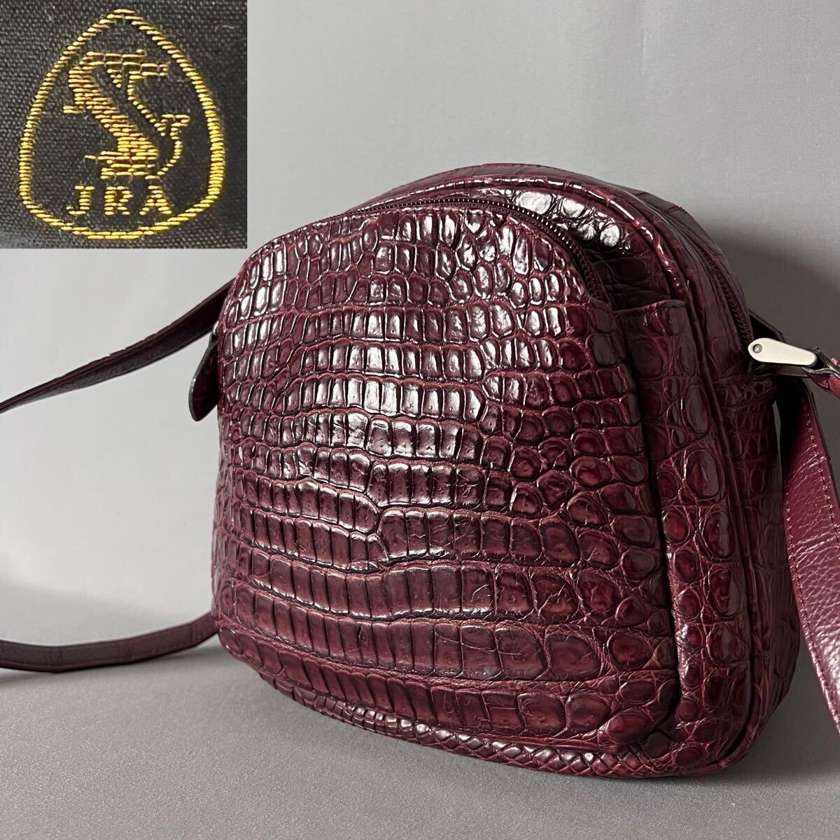 ☆1円スタート☆ JRA クロコダイル crocodile ワニ革 鰐革 ☆1円スタート☆ JRA クロコダイル crocodile ワニ革 鰐革