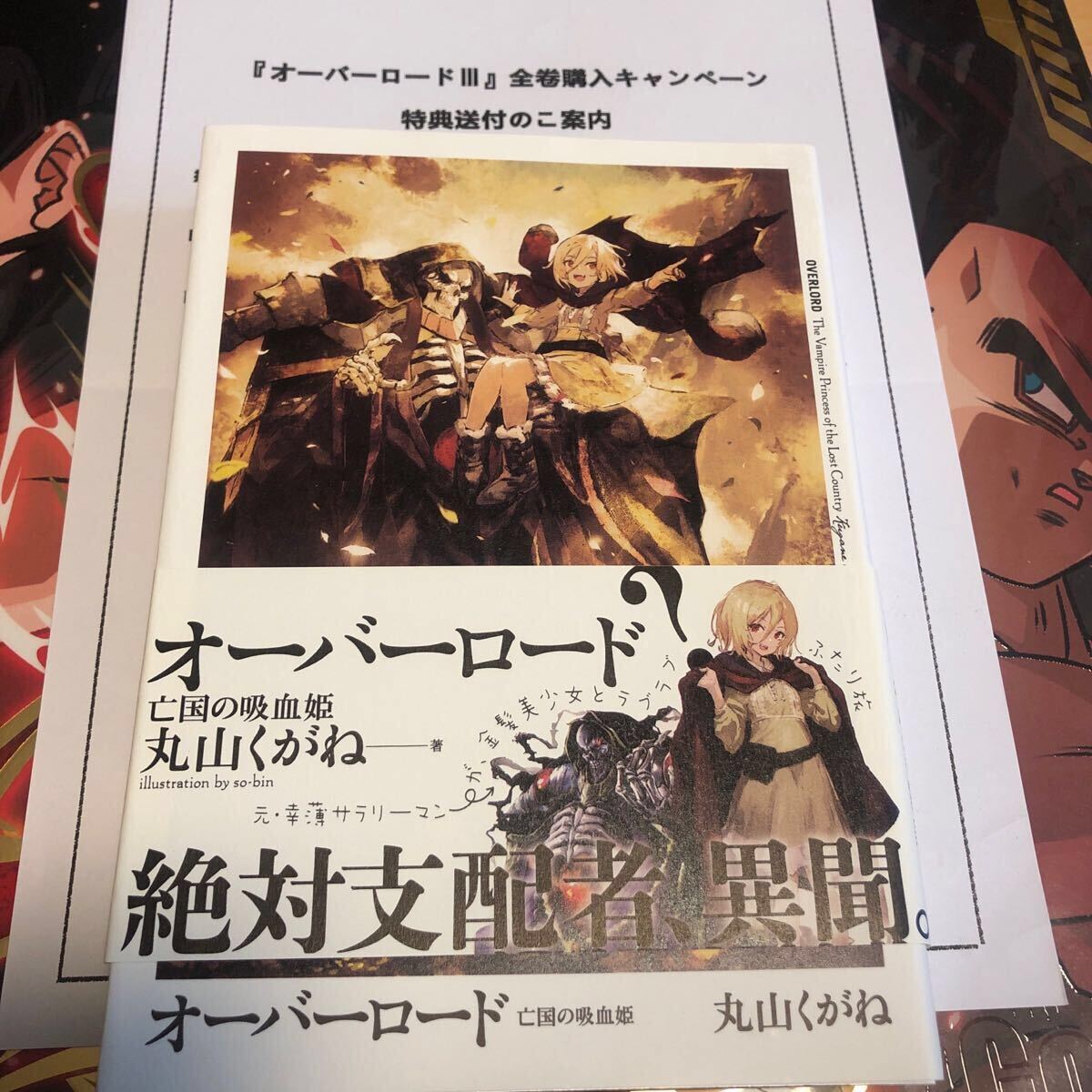特典小説 非売品 亡国の吸血姫 丸山くがね オーバーロードIII 特典小説 非売品 亡国の吸血姫 丸山くがね オーバーロードIII